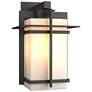 Tourou Downlight Large Outdoor Sconce - Iron Finish - Opal Glass
