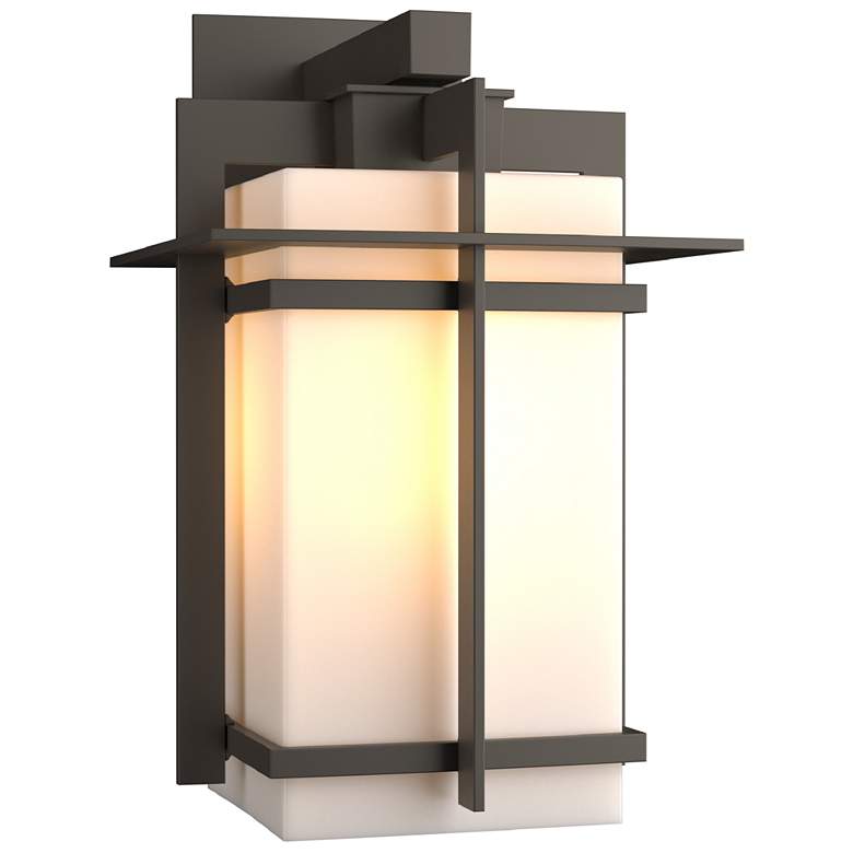 Image 1 Tourou Downlight Large Outdoor Sconce - Smoke Finish - Opal Glass