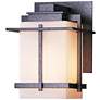 Tourou Downlight Small Outdoor Sconce - Iron Finish - Opal Glass