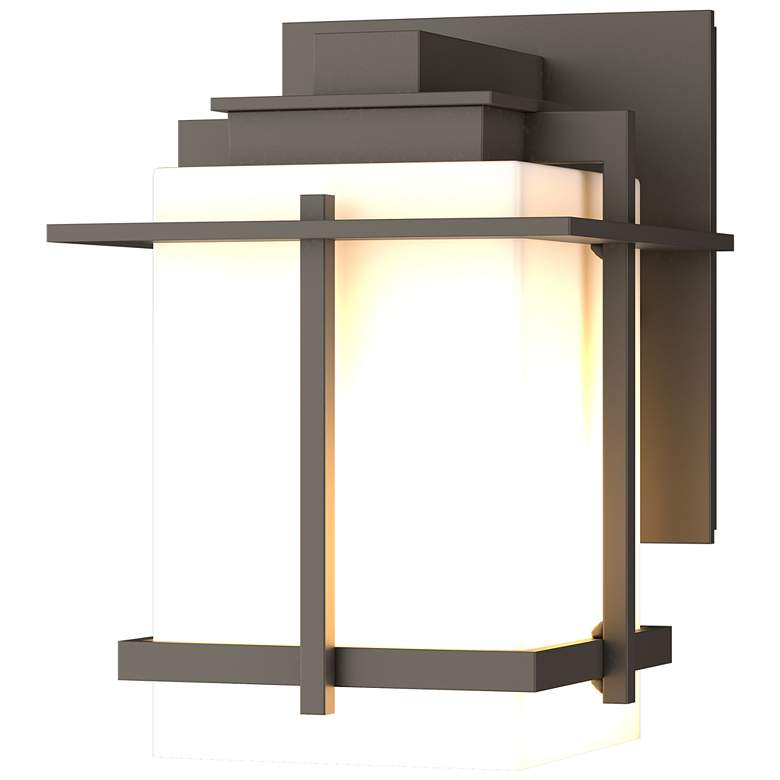 Image 1 Tourou Downlight Small Outdoor Sconce - Smoke Finish - Opal Glass