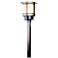 Tourou Large Outdoor Post Light - Black Finish - Opal Glass