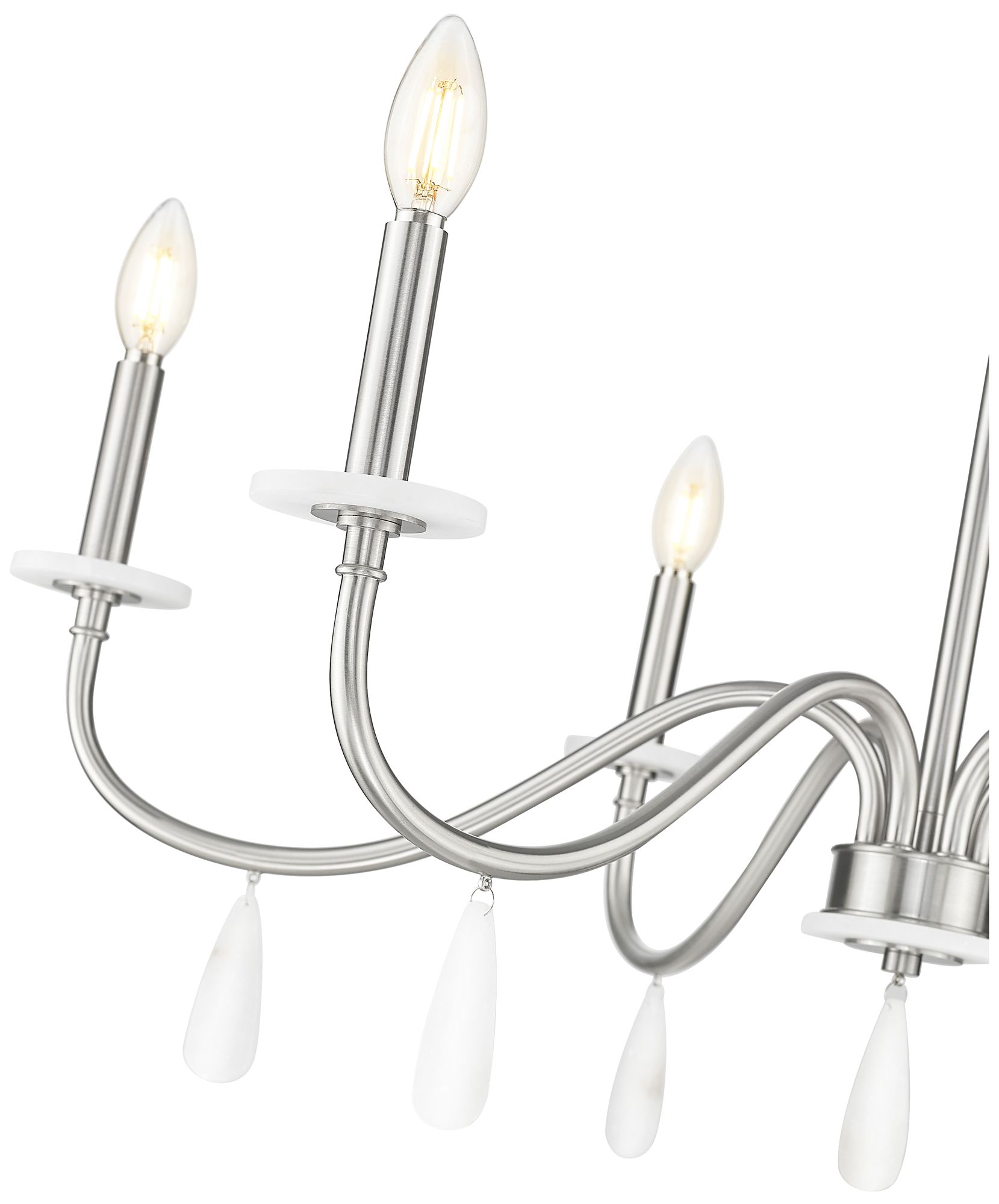Image 6 Toussant by Z-Lite 32 inch Brushed Nickel 6 Light Chandelier more views