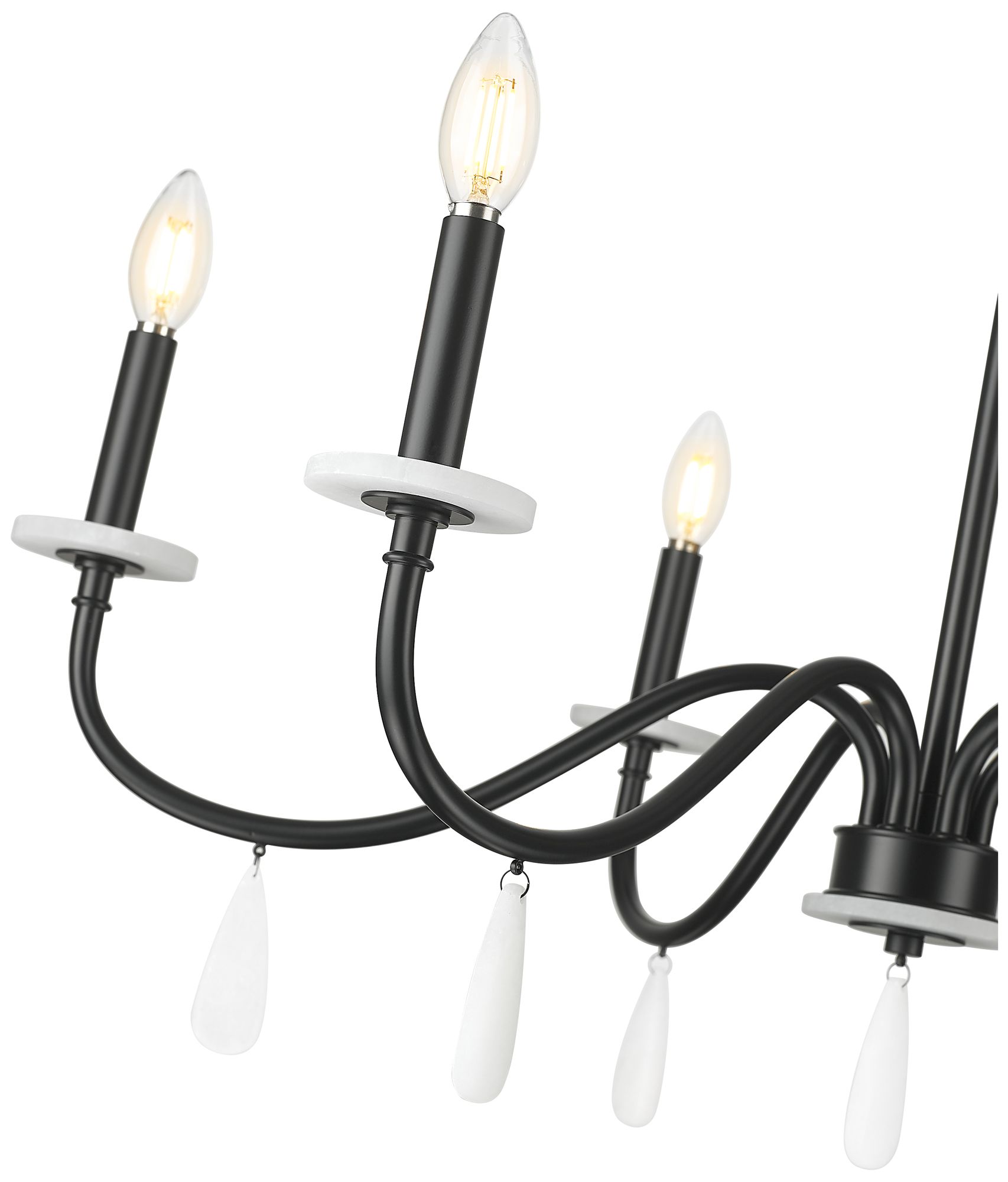 Toussant by Z-Lite 32 inch Matte Black 6 Light Chandelier
