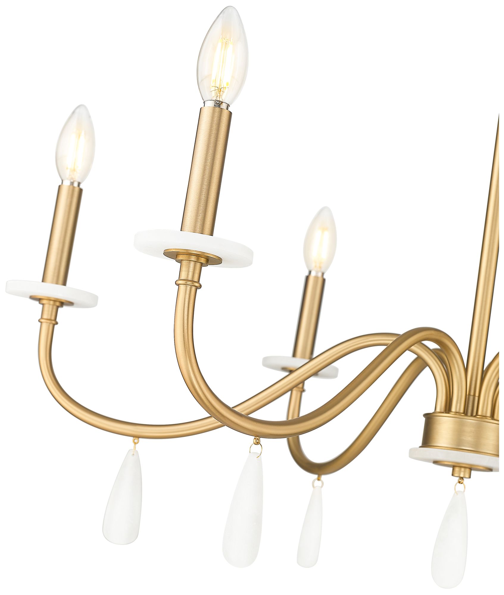 Image 6 Toussant by Z-Lite 32 inch Mordern Gold 6 Light Chandelier more views