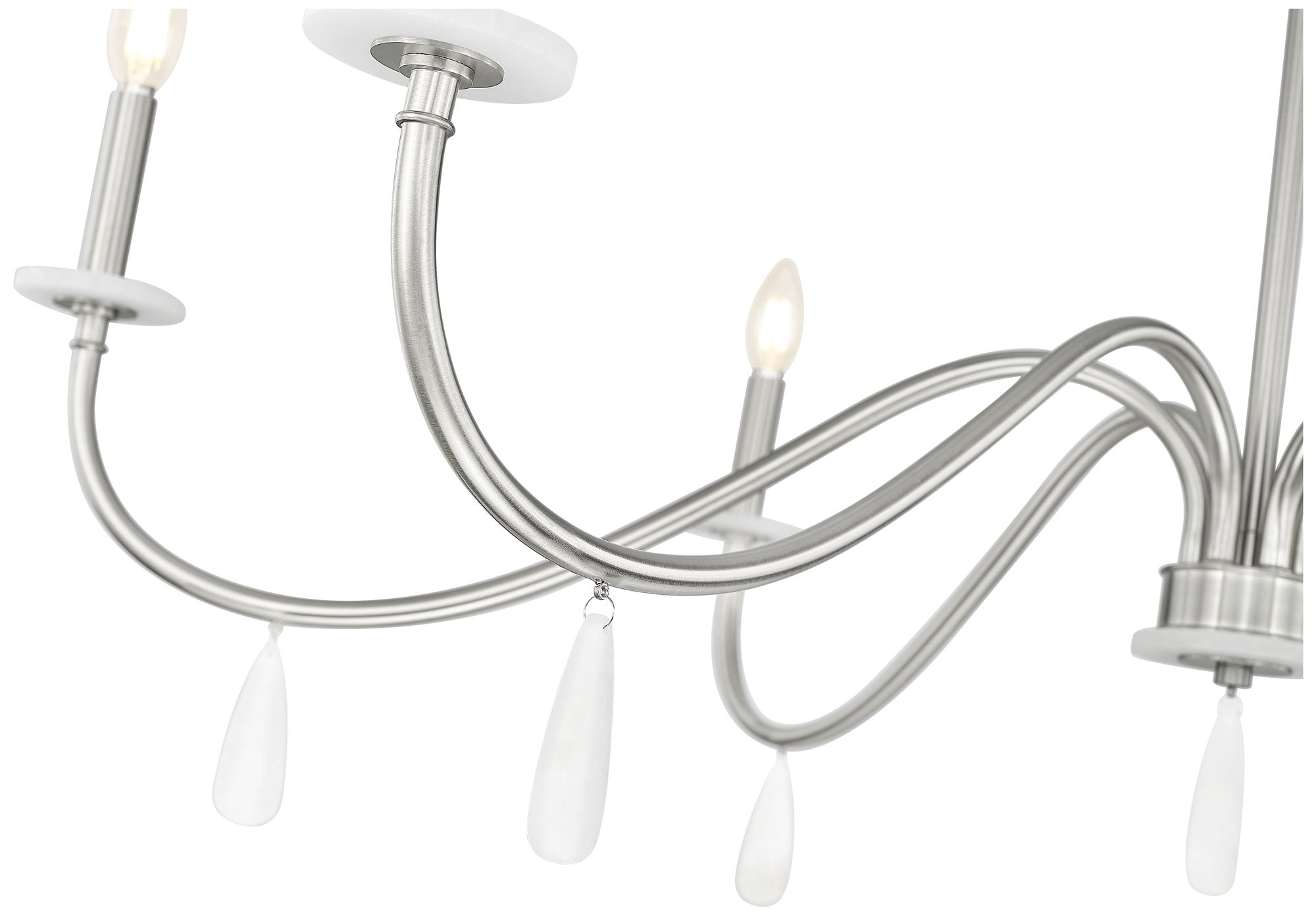 Image 6 Toussant by Z-Lite 45 inch Brushed Nickel 6 Light Chandelier more views