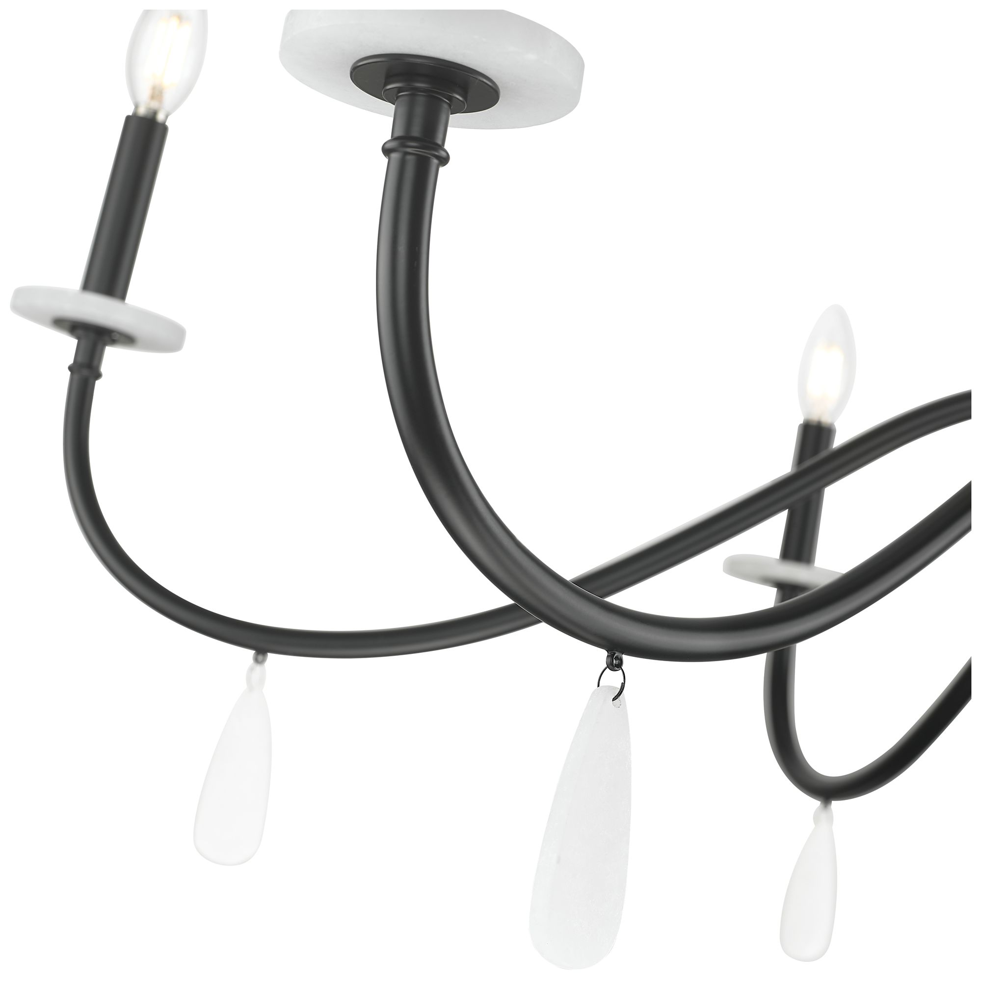 Image 6 Toussant by Z-Lite 45 inch Matte Black 6 Light Chandelier more views