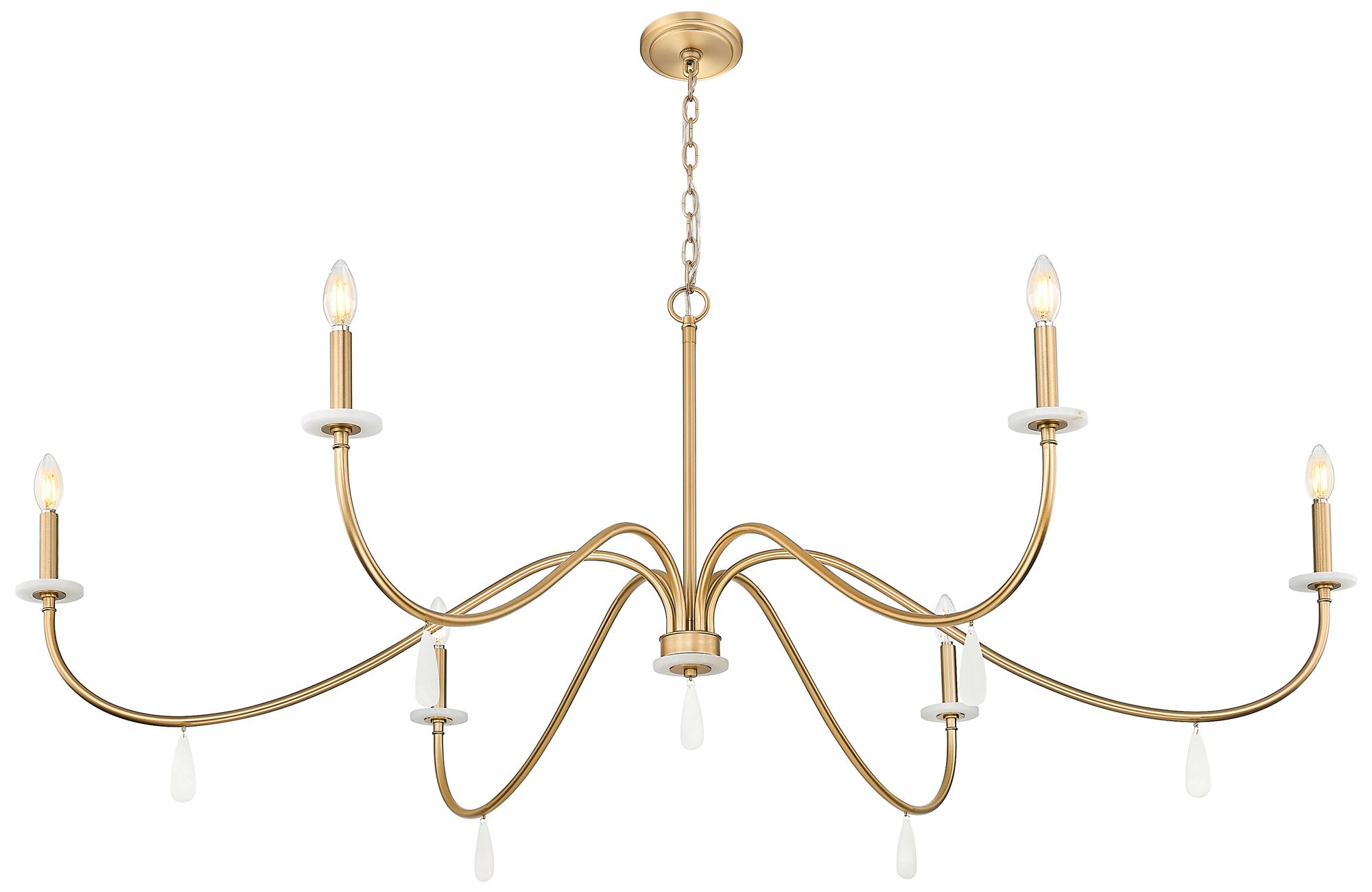 Image 4 Toussant by Z-Lite 63 inch Mordern Gold 6 Light Chandelier more views