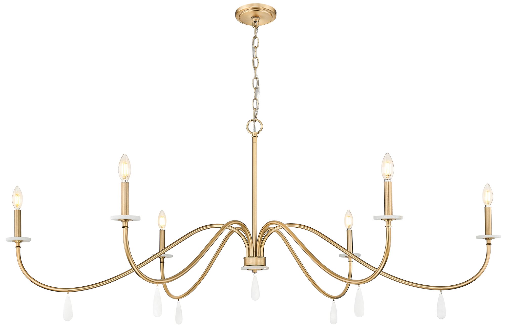 Image 5 Toussant by Z-Lite 63 inch Mordern Gold 6 Light Chandelier more views
