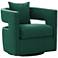 TOV 30" Wide Kennedy Forest Green Velvet Fabric Modern Swivel Chair