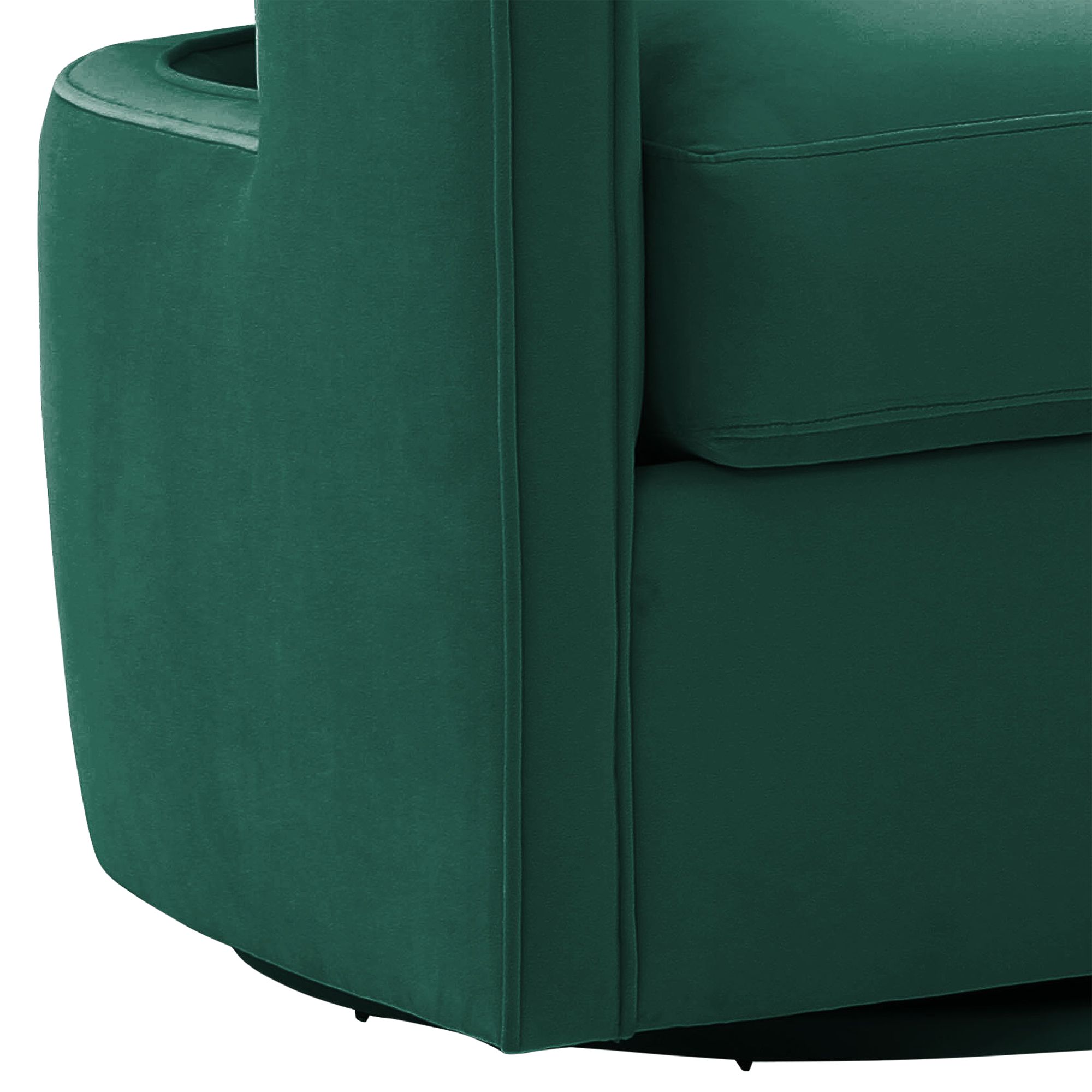 Image 3 TOV 30" Wide Kennedy Forest Green Velvet Fabric Modern Swivel Chair more views