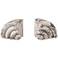 TOV 8 3/4" Wide Gray Marble Veneer Concrete Bookends Set of 2