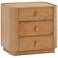 TOV Abigail 22" Wide Natural Birdseye Wood 3-Drawer Nightstand