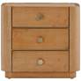 5_TOV Abigail 22" Wide Natural Birdseye Wood 3-Drawer Nightstand more views