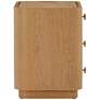 6_TOV Abigail 22" Wide Natural Birdseye Wood 3-Drawer Nightstand more views