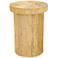 TOV Acadia 15 3/4" Wide Natural Rattan Wood Round Side Table