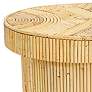 2_TOV Acadia 15 3/4" Wide Natural Rattan Wood Round Side Table more views