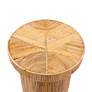 3_TOV Acadia 15 3/4" Wide Natural Rattan Wood Round Side Table more views