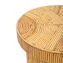 4_TOV Acadia 15 3/4" Wide Natural Rattan Wood Round Side Table more views