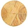 5_TOV Acadia 15 3/4" Wide Natural Rattan Wood Round Side Table more views