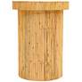 7_TOV Acadia 15 3/4" Wide Natural Rattan Wood Round Side Table more views