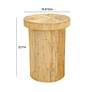 TOV Acadia 15 3/4" Wide Natural Rattan Wood Round Side Table