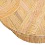 5_TOV Acadia 47 1/4" Wide Natural Rattan Wood Round Coffee Table more views
