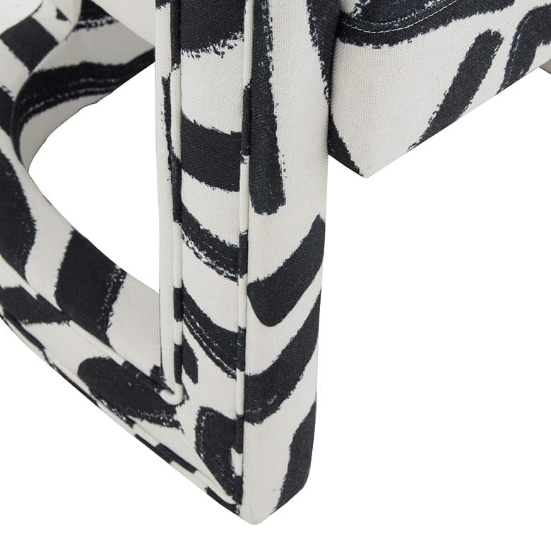 Image 6 TOV Ada 26" Wide Modern Black and White Velvet Sculpture Accent Chair more views