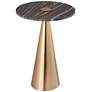 2_TOV Addyson 16" Wide Brushed Gold and Gray Marble Modern Side Table