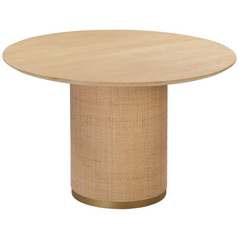 Image 1 TOV Akiba 47 1/4" Wide Modern Natural Ash Wood Round Dining Table