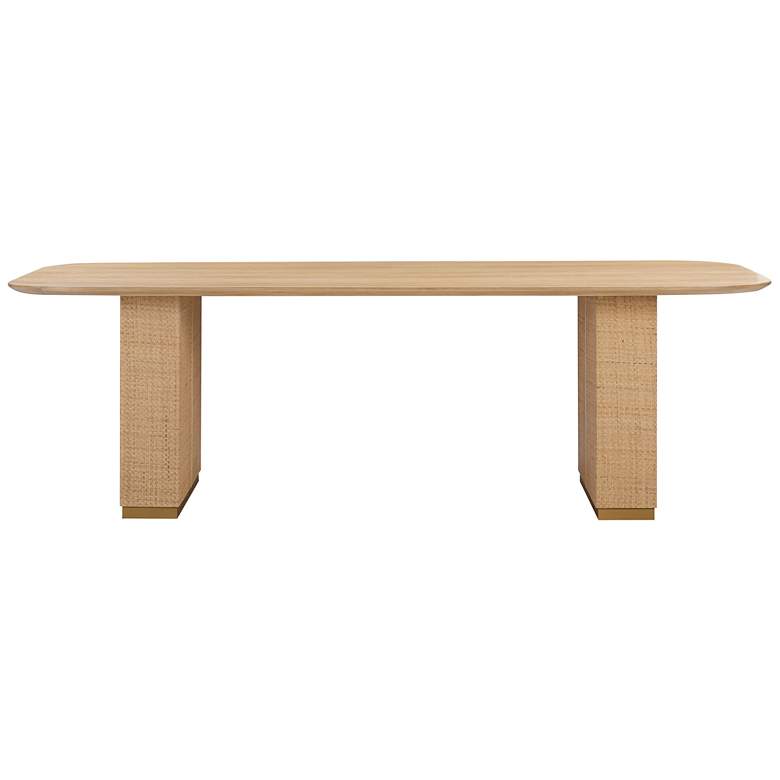 Image 5 TOV Akiba 96" Wide Natural Ash Wood Rectangular Dining Table more views