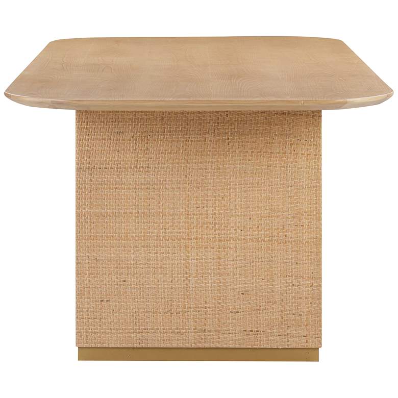Image 6 TOV Akiba 96" Wide Natural Ash Wood Rectangular Dining Table more views