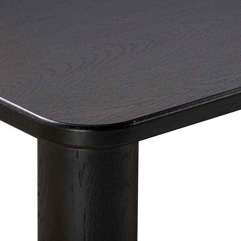 Image 2 TOV Akola 106 1/4" Wide Black Wood Rectangular Dining Table more views