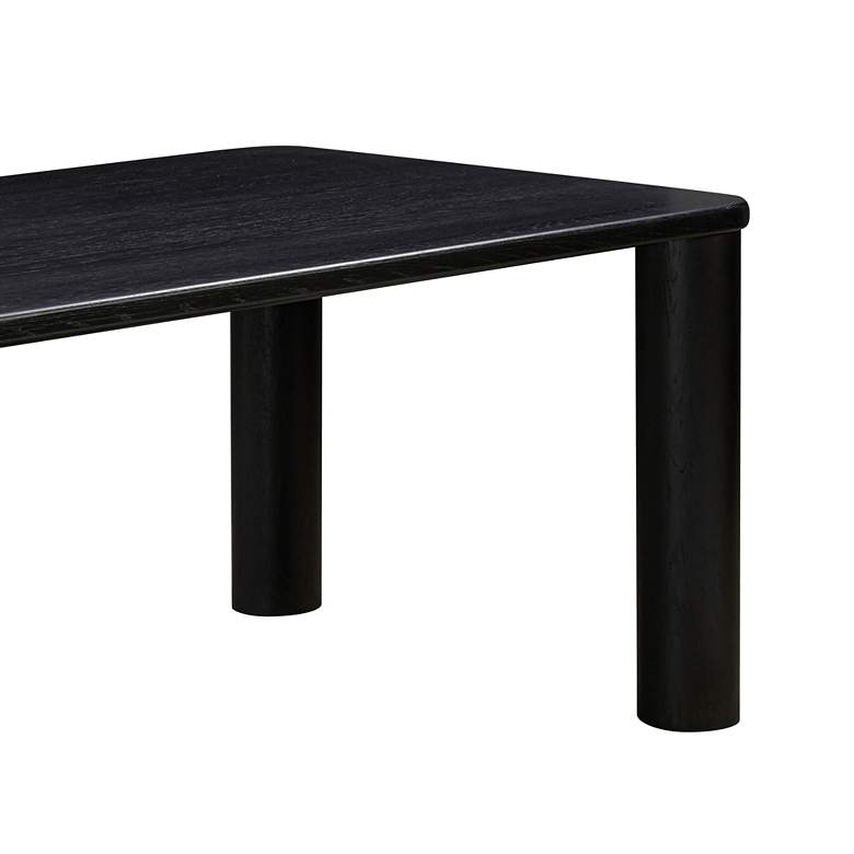 Image 3 TOV Akola 106 1/4" Wide Black Wood Rectangular Dining Table more views
