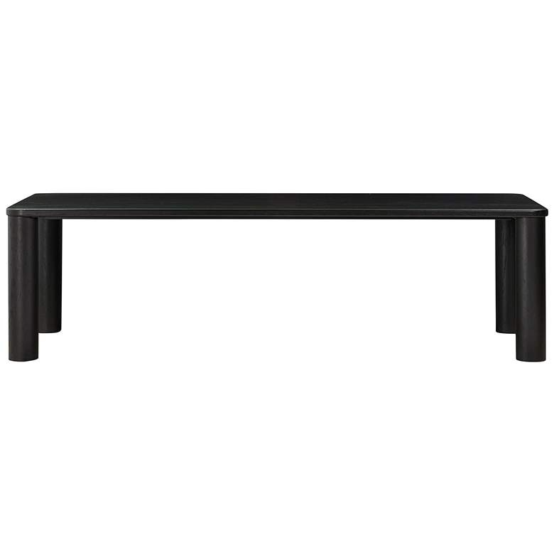 Image 5 TOV Akola 106 1/4" Wide Black Wood Rectangular Dining Table more views