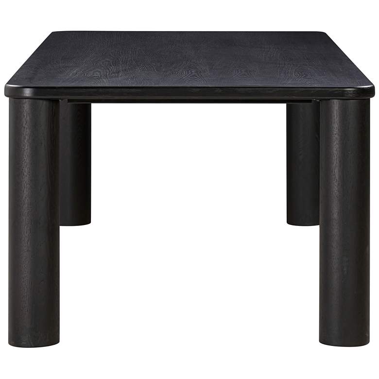 Image 6 TOV Akola 106 1/4" Wide Black Wood Rectangular Dining Table more views