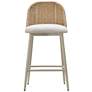 2_TOV Alexa 24" Cream Metal and Wicker Outdoor Counter Stool more views