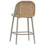 3_TOV Alexa 24" Cream Metal and Wicker Outdoor Counter Stool more views