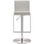 2_TOV Amalfi 32 1/4" Gray and Steel Adjustable Swivel Barstool more views