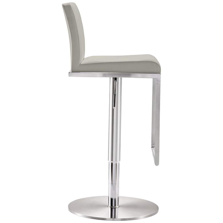 Image 3 TOV Amalfi 32 1/4" Gray and Steel Adjustable Swivel Barstool more views