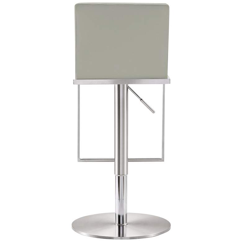 Image 4 TOV Amalfi 32 1/4" Gray and Steel Adjustable Swivel Barstool more views
