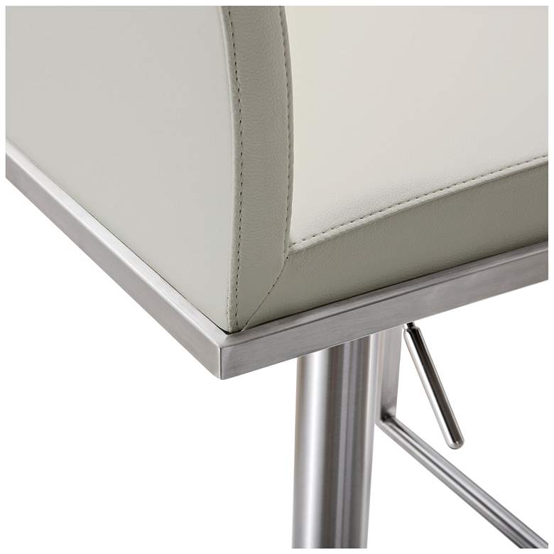 Image 6 TOV Amalfi 32 1/4" Gray and Steel Adjustable Swivel Barstool more views