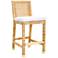 TOV Amara 18 1/2" Wide Coastal Natural Rattan Counter Stool