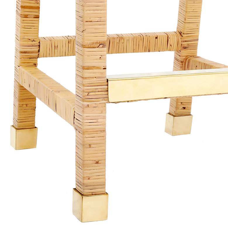 Image 3 TOV Amara 18 1/2" Wide Coastal Natural Rattan Counter Stool more views
