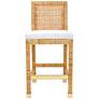 5_TOV Amara 18 1/2" Wide Coastal Natural Rattan Counter Stool more views