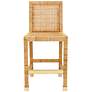 6_TOV Amara 18 1/2" Wide Coastal Natural Rattan Counter Stool more views