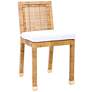 1_TOV Amara 18 1/2" Wide Modern Coastal Natural Rattan Dining Chair
