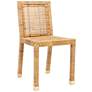 2_TOV Amara 18 1/2" Wide Modern Coastal Natural Rattan Dining Chair more views