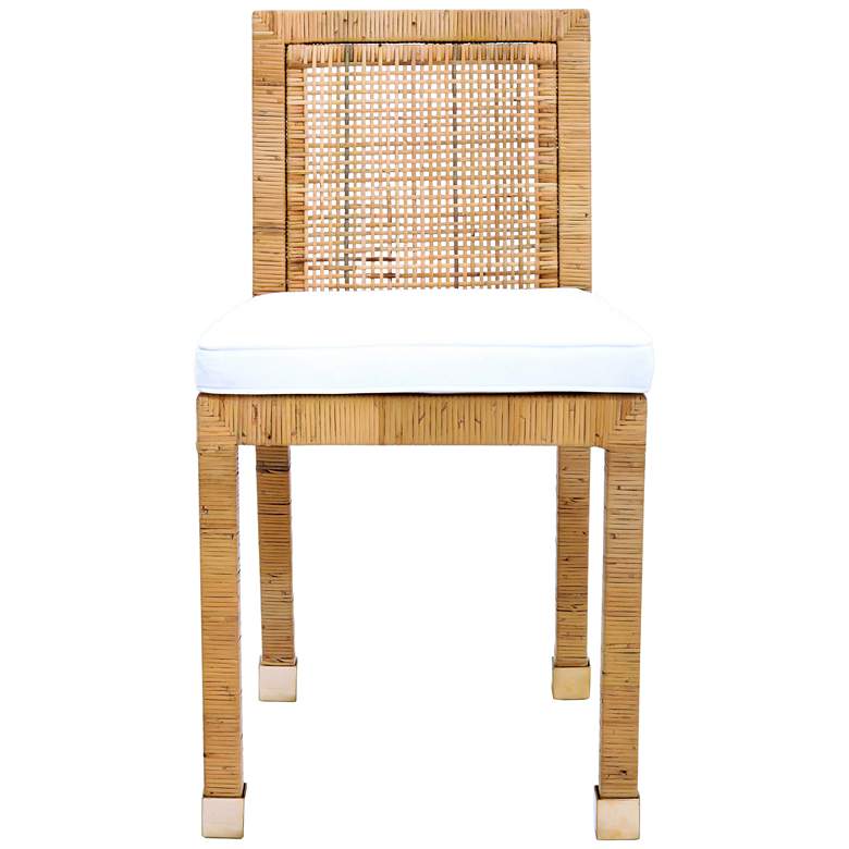 Image 3 TOV Amara 18 1/2" Wide Modern Coastal Natural Rattan Dining Chair more views