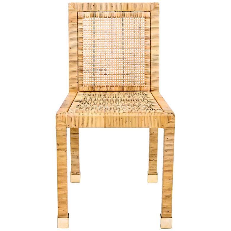 Image 4 TOV Amara 18 1/2" Wide Modern Coastal Natural Rattan Dining Chair more views