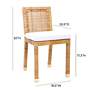 7_TOV Amara 18 1/2" Wide Modern Coastal Natural Rattan Dining Chair more views